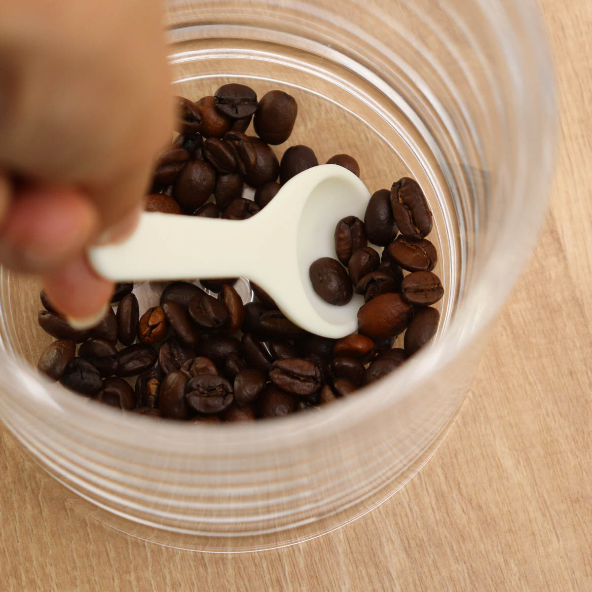 保存容器 450ml 重なるキャニスター バンブー ( キャニスター 密閉 プラスチック 0.45L 竹 保存 容器 ケース スタッキング 積み重ね ストッカー 食品保存容器 スパイスボトル フードストッカー 食品保存 丸型 シリコーン弁付き )