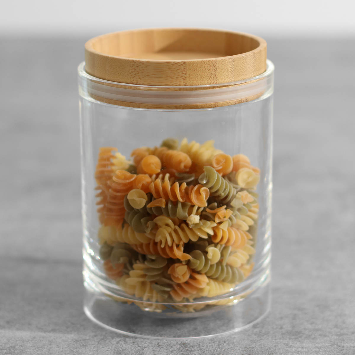 保存容器 850ml 重なるキャニスター バンブー ( キャニスター 密閉 プラスチック 0.85L 竹 保存 容器 ケース スタッキング 積み重ね ストッカー 食品保存容器 スパイスボトル フードストッカー 食品保存 丸型 シリコーン弁付き )