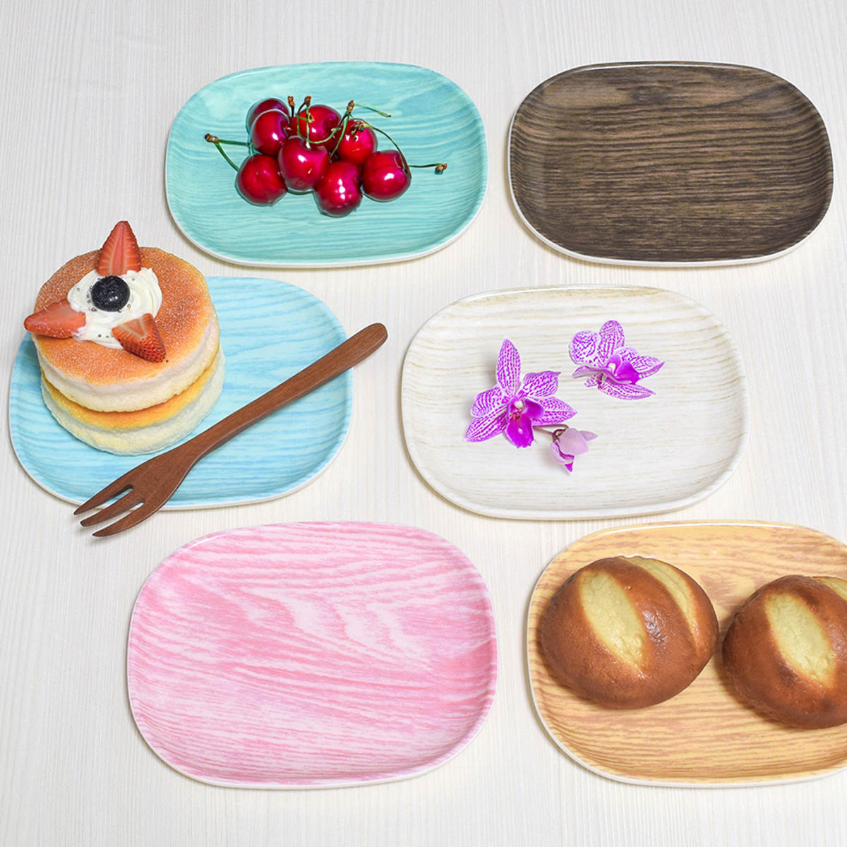 トレー HonuHonu 布張りオーバルトレイ 同色3枚セット ( 日本製 木目調 トレイ キッチントレー キッチン おしゃれ かわいい オーバル ランチョンマット アクセサリートレー アクセサリートレイ シンプル ) 【ピンク】 ピンク