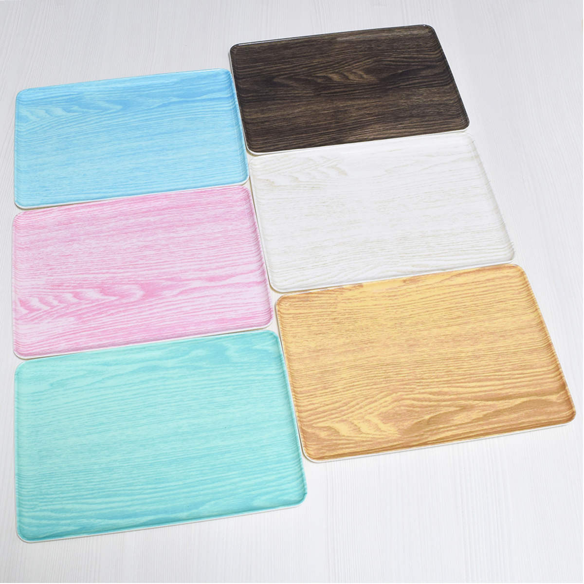 トレー HonuHonu 布張り 30cm トレイ 同色3枚セット ( 日本製 木目調 キッチントレー キッチン おしゃれ かわいい 角型 角 四角 ランチョンマット アクセサリートレー アクセサリートレイ シンプル ) 【ホワイトアッシュ】 ホワイトアッシュ