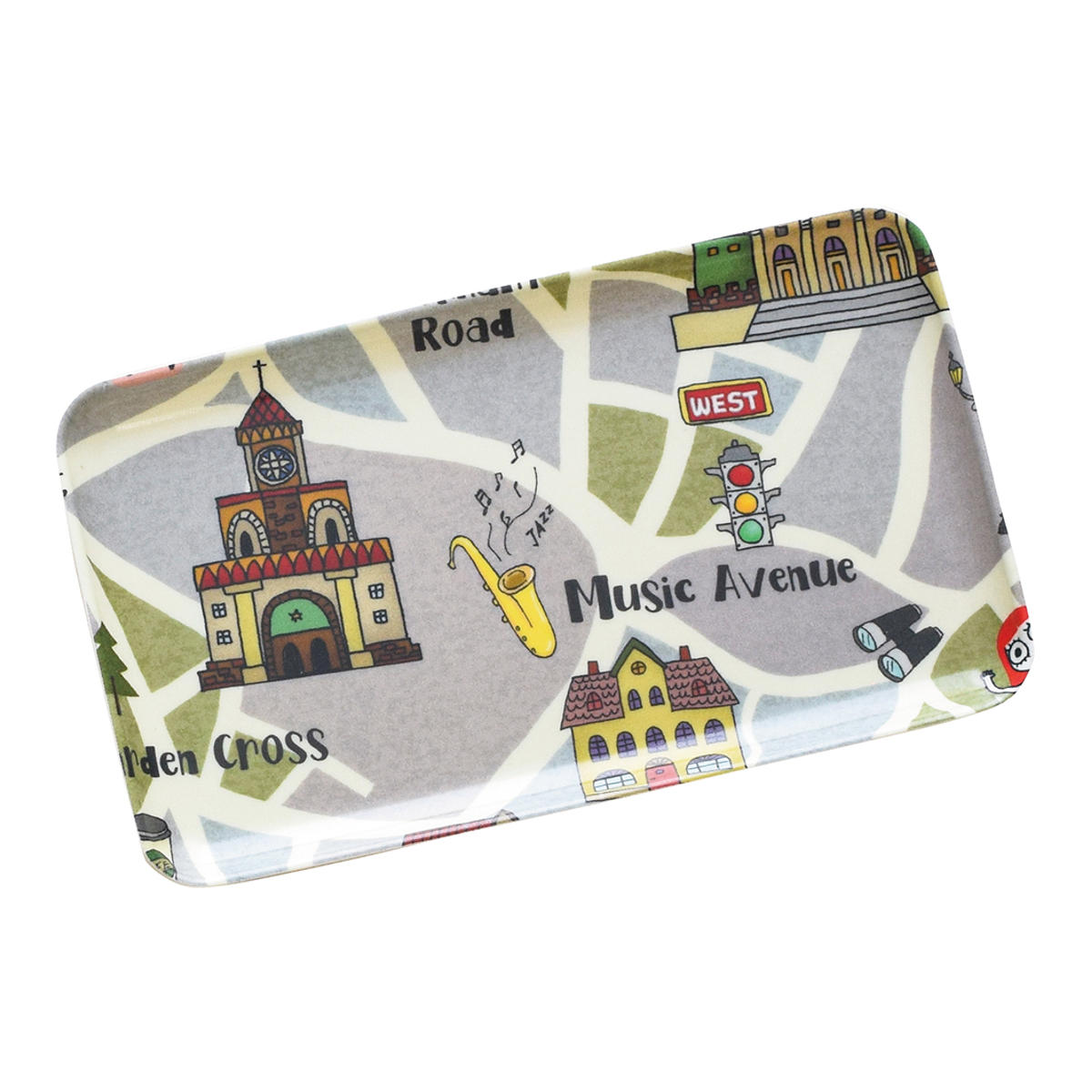 トレー RiCONIC 布張り 21cm トレイ ( キッチントレー キッチン おしゃれ キッチントレイ 日本製 かわいい レクタングル 長方形 カフェトレー お盆 おぼん おやつ ティータイム 水洗い可能 ) 【グレー】 グレー