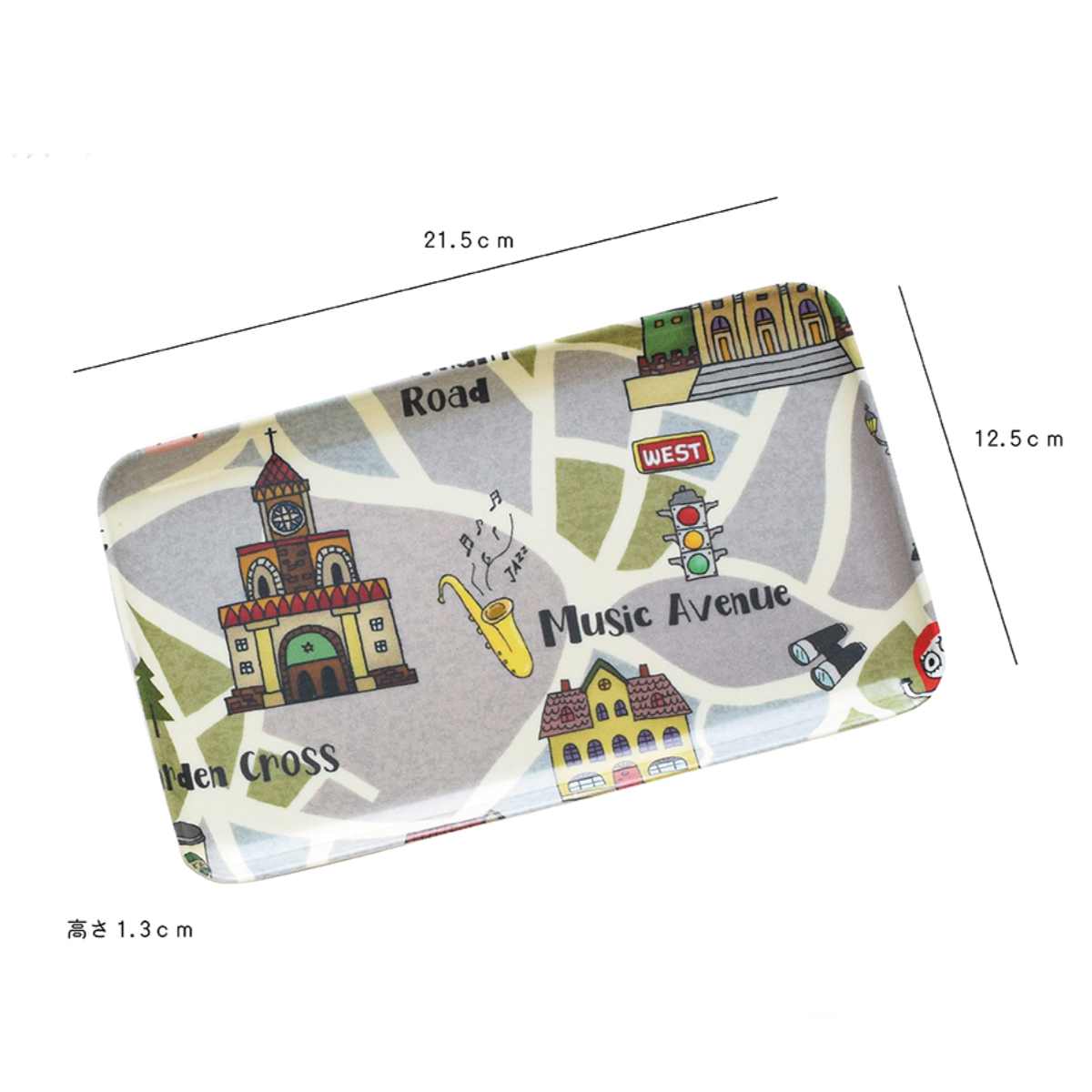 トレー RiCONIC 布張り 21cm トレイ ( キッチントレー キッチン おしゃれ キッチントレイ 日本製 かわいい レクタングル 長方形 カフェトレー お盆 おぼん おやつ ティータイム 水洗い可能 ) 【グレー】 グレー