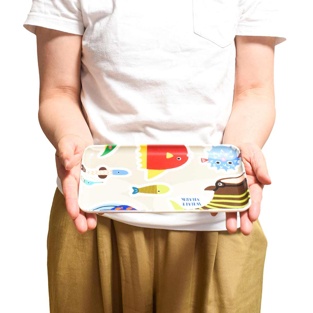 トレー RiCONIC 布張り 21cm トレイ ( キッチントレー キッチン おしゃれ キッチントレイ 日本製 かわいい レクタングル 長方形 カフェトレー お盆 おぼん おやつ ティータイム 水洗い可能 ) 【グレー】 グレー