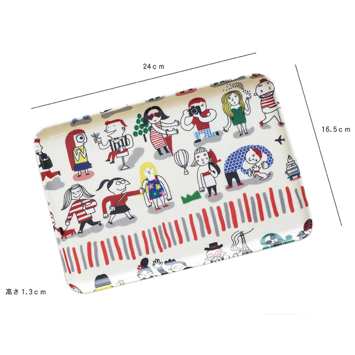 トレー RiCONIC 布張り 24cm トレイ ( キッチントレー キッチン おしゃれ キッチントレイ 日本製 かわいい レクタングル 長方形 ランチョンマット お盆 おぼん おやつ ランチ 朝食 水洗い可能 ) 【ホワイト】 ホワイト