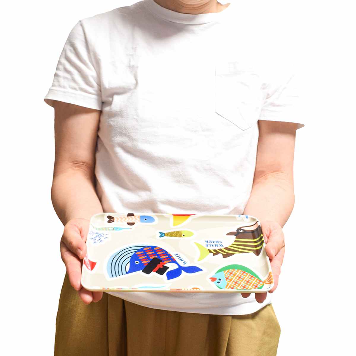 トレー RiCONIC 布張り 24cm トレイ ( キッチントレー キッチン おしゃれ キッチントレイ 日本製 かわいい レクタングル 長方形 ランチョンマット お盆 おぼん おやつ ランチ 朝食 水洗い可能 ) 【ホワイト】 ホワイト