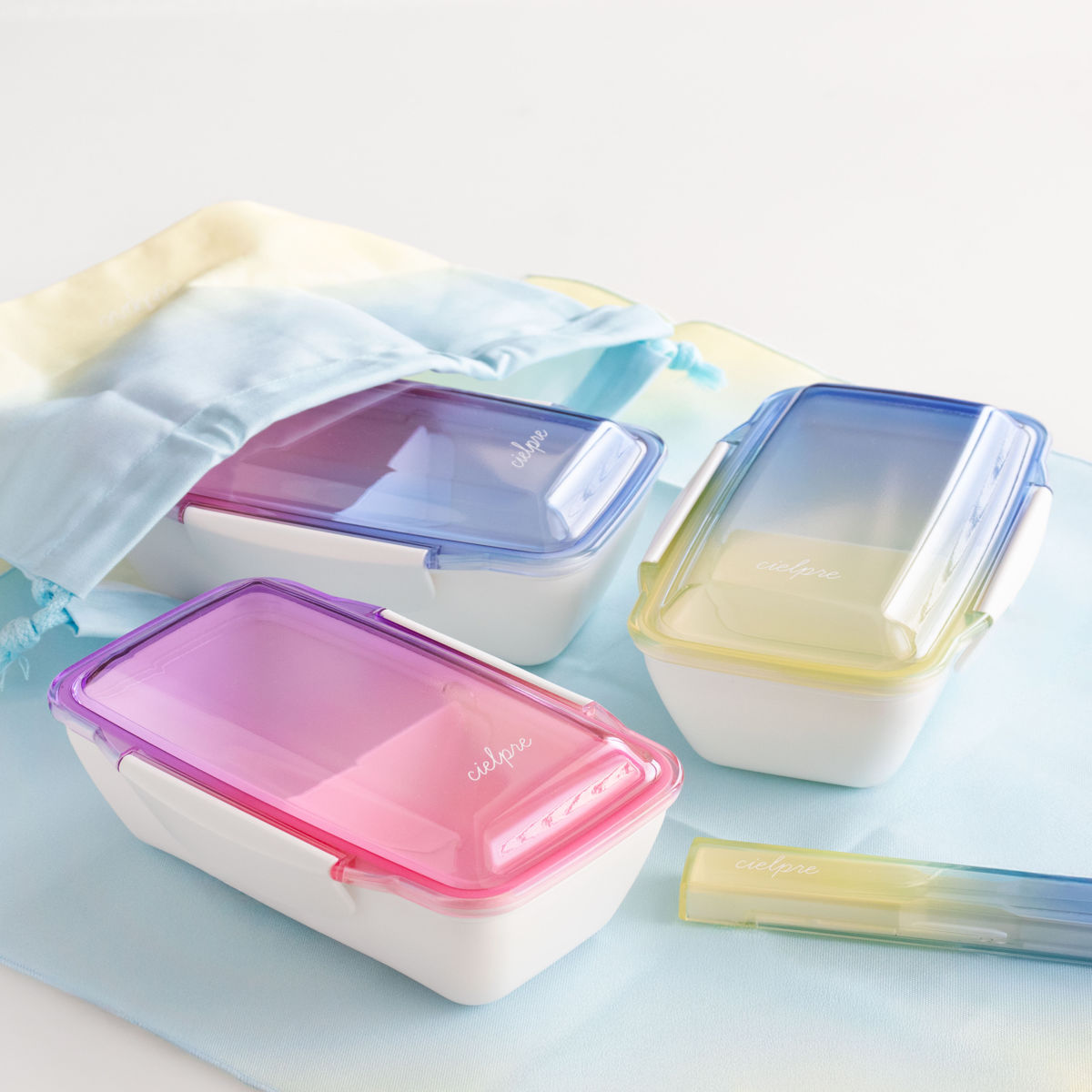 弁当箱 500ml シエルプレ 1段 ランチボックス ( Cielpre お弁当箱 食洗機対応 レンジ対応 女子 弁当 ドーム蓋 日本製 食洗機OK レンジOK お弁当 一段 2点ロック 大人 女性 クリア かわいい ) 【ピンクバイオレット】 ピンクバイオレット