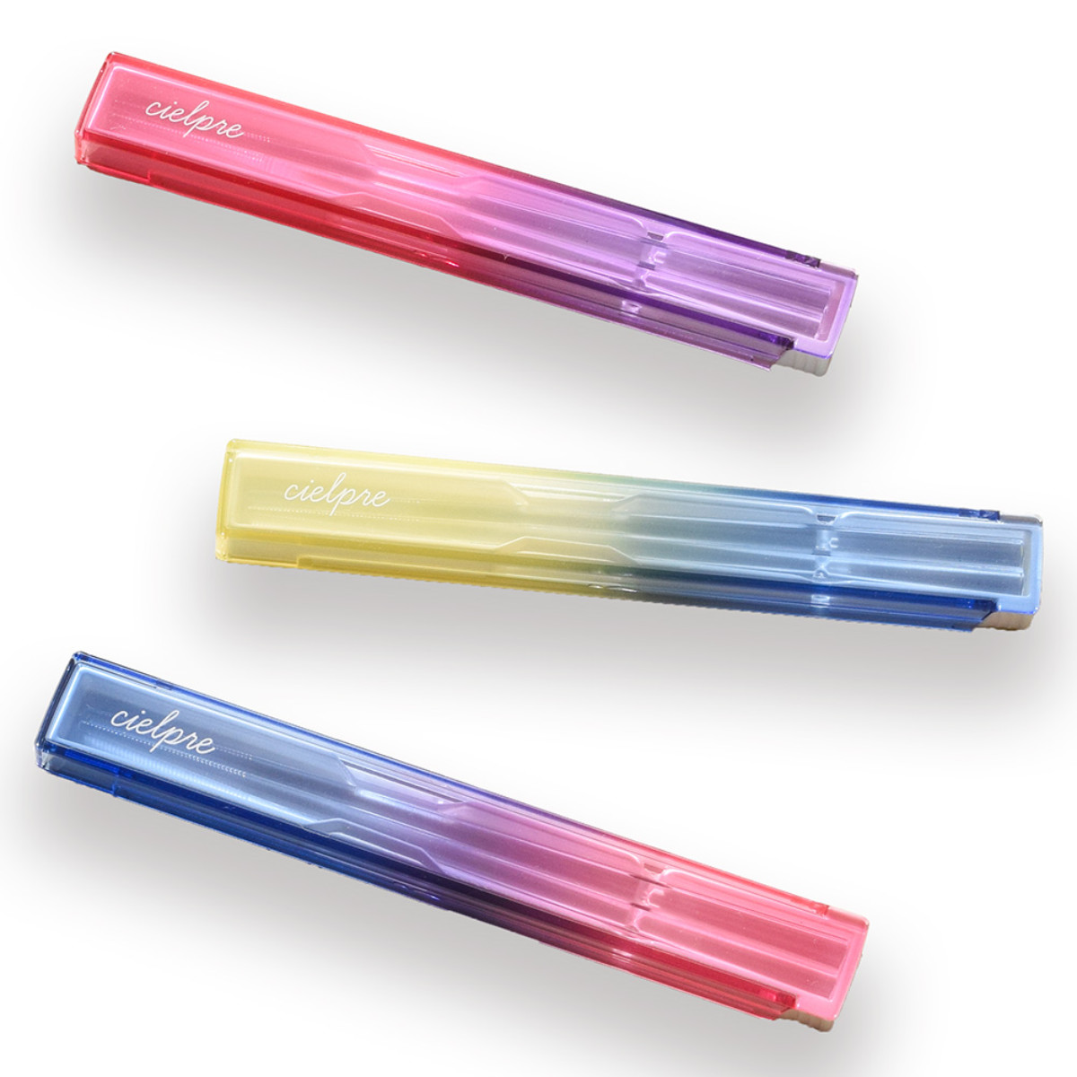 箸箱ケース シエルプレ 箸 & ケース ( Cielpre 箸&箸箱セット お箸 箸ケース 音が鳴りにくい 日本製 はし 弁当 お弁当 スライド式 折れ曲げ式 持ち運び お弁当用 携帯用 クリア 透明 かわいい ) 【イエローサックス】