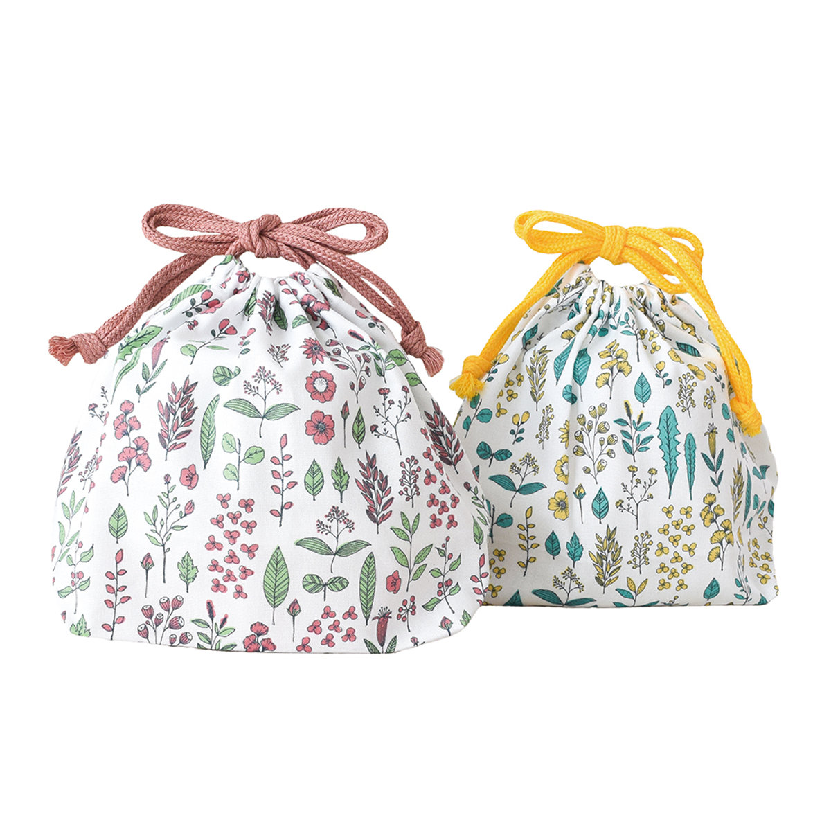 弁当袋 Hill&Fields ランチ巾着 ( お弁当袋 お弁当入れ ランチバッグ おべんとう袋 マチ有り 巾着 日本製 お弁当包み 弁当包み お弁当 弁当 持ち運び お弁当用 子ども 大人 かわいい ) 【ピンク】 ピンク