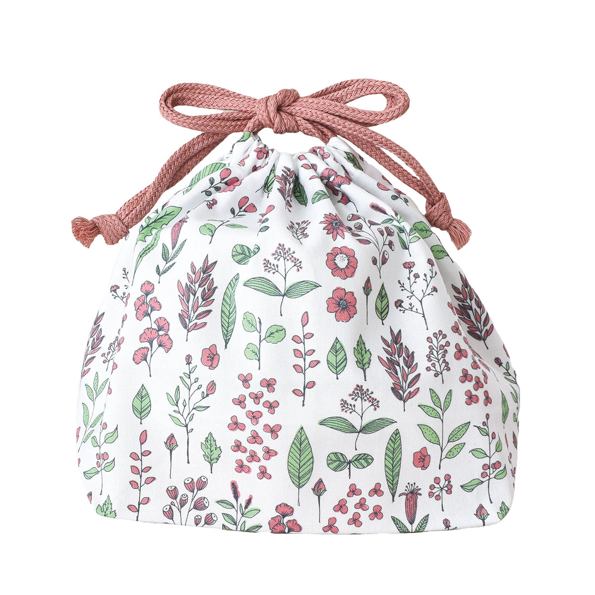 弁当袋 Hill&Fields ランチ巾着 ( お弁当袋 お弁当入れ ランチバッグ おべんとう袋 マチ有り 巾着 日本製 お弁当包み 弁当包み お弁当 弁当 持ち運び お弁当用 子ども 大人 かわいい ) 【ピンク】 ピンク