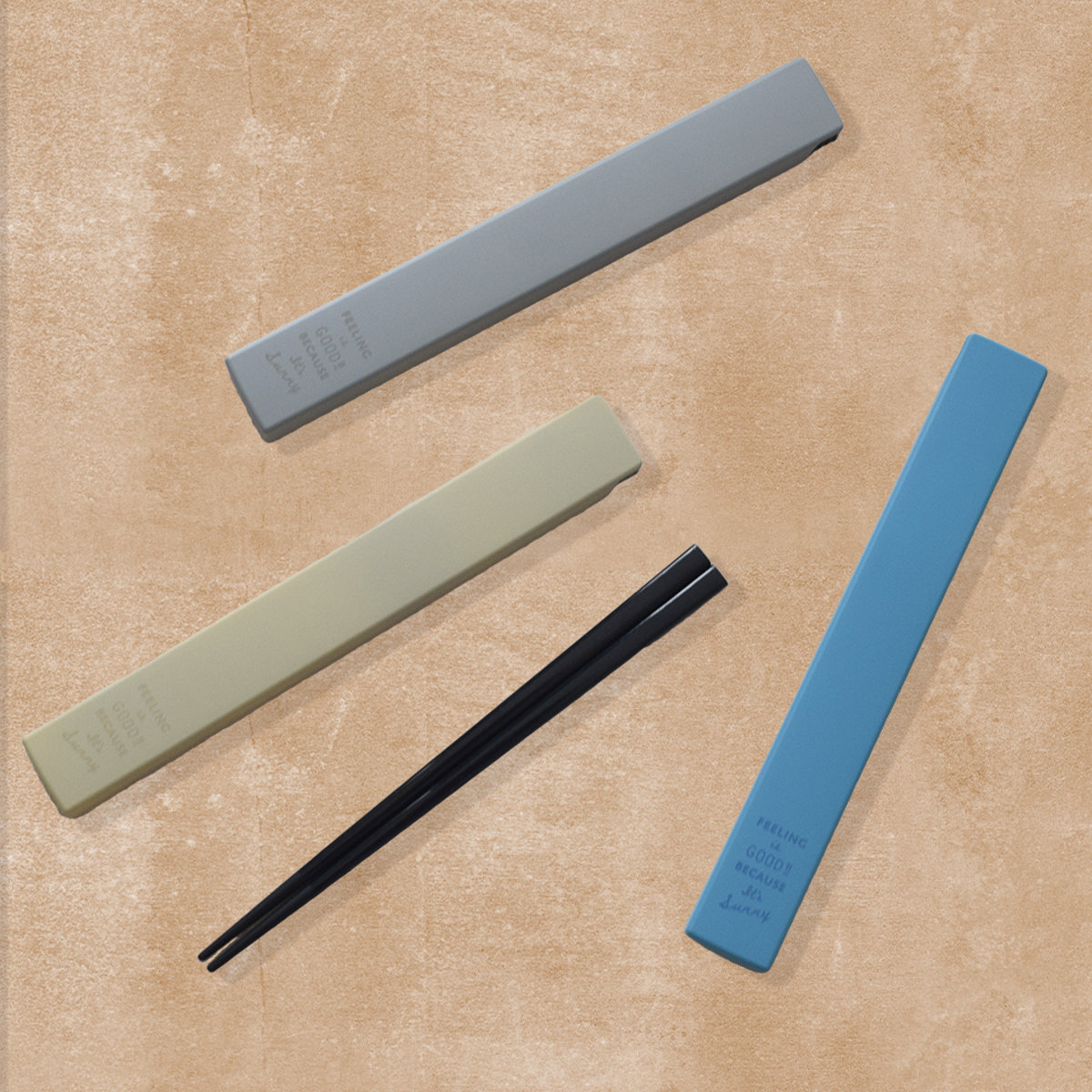 箸箱セット FIG 19.5cm 箸&ケース ( 食洗機対応 箸 箸&箸箱セット お箸 箸ケース 大人 日本製 食洗機OK はし 弁当 お弁当 スライド式 折れ曲げ式 持ち運び お弁当用 携帯用 おしゃれ ) 【グレー】