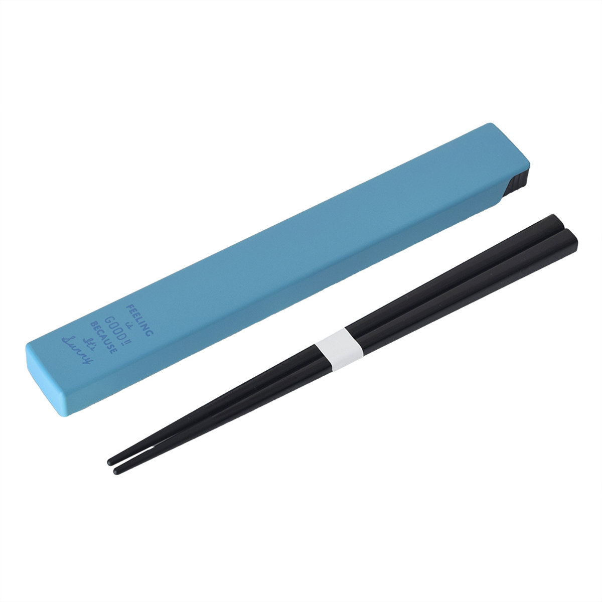 箸箱セット FIG 19.5cm 箸&ケース ( 食洗機対応 箸 箸&箸箱セット お箸 箸ケース 大人 日本製 食洗機OK はし 弁当 お弁当 スライド式 折れ曲げ式 持ち運び お弁当用 携帯用 おしゃれ ) 【グレー】 グレー