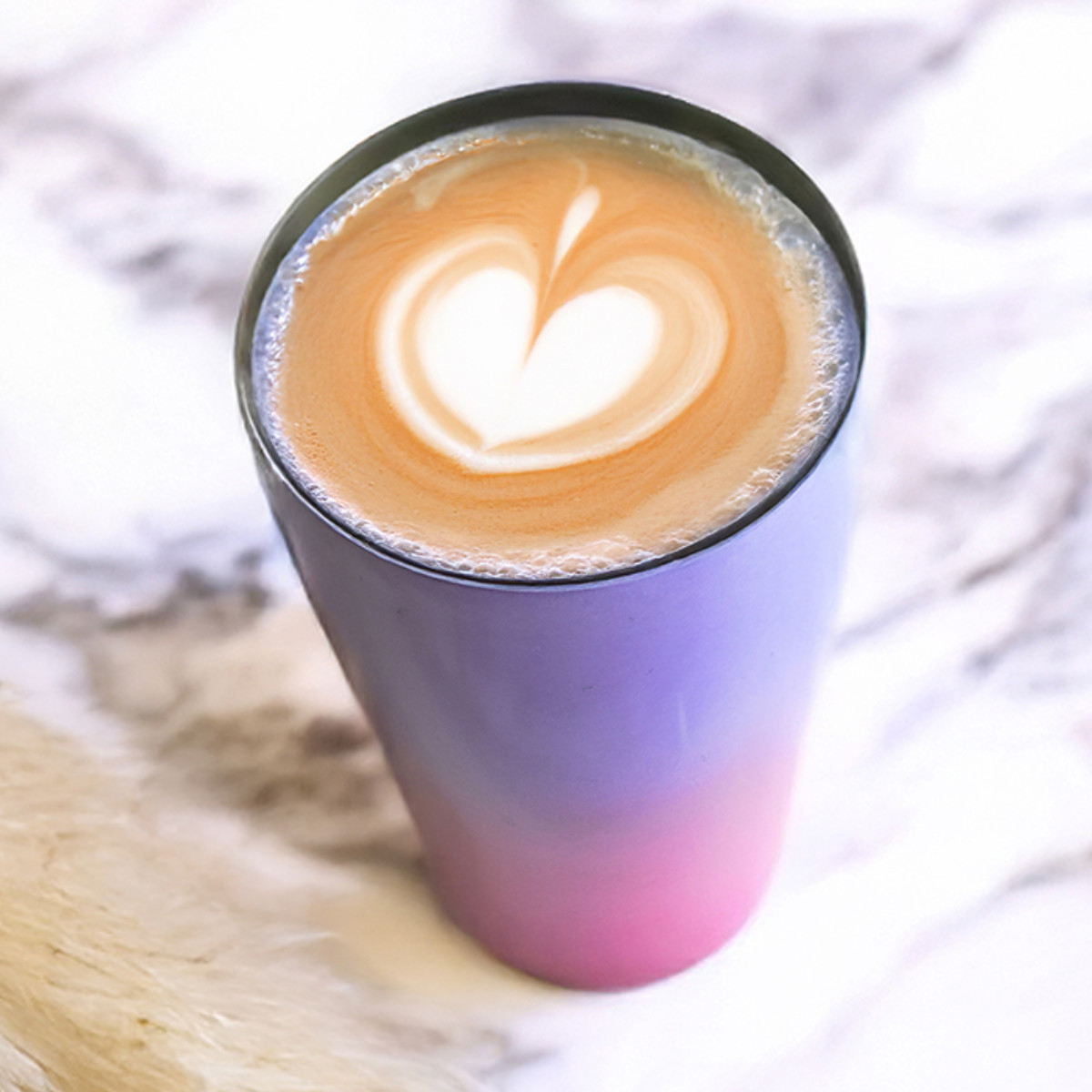 タンブラー 450ml シエルプレ Cielpre 2025 ( 保冷 保温 ステンレス 真空 真空二重構造 真空タンブラー コップ おしゃれ かわいい グラデーション ) 【サックス×ピンク】 サックス×ピンク