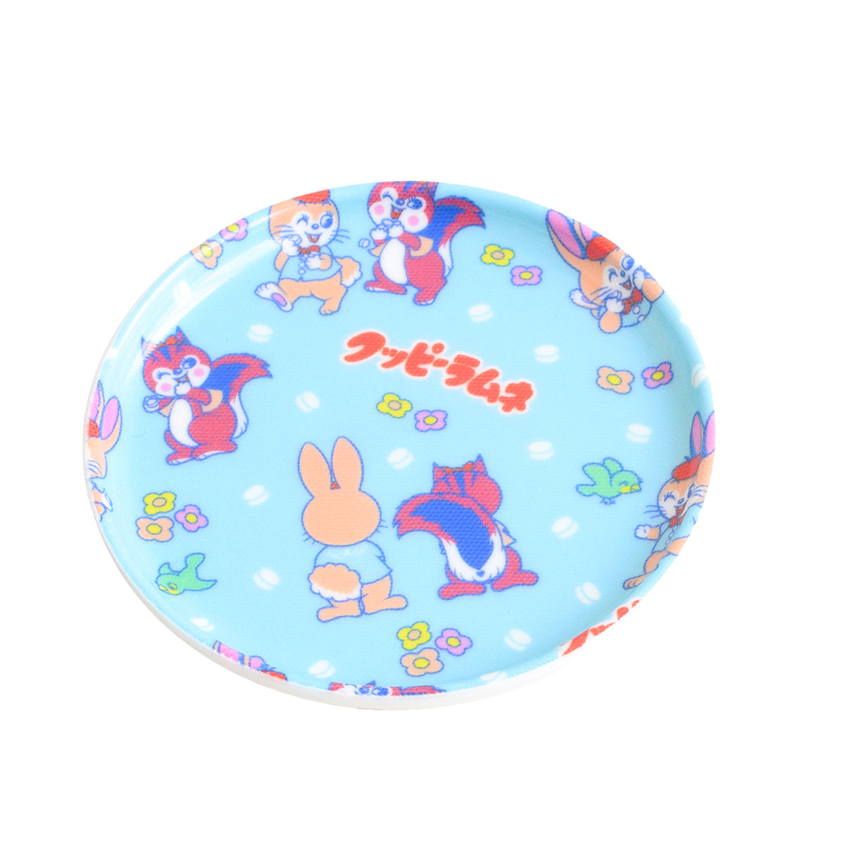 クッピーラムネ コースター ( ドリンク マット 日本製 アクセサリートレー トレイ 小物置き おしゃれ かわいい レトロ お菓子 丸 円形 ラウンド ) 【A】 A