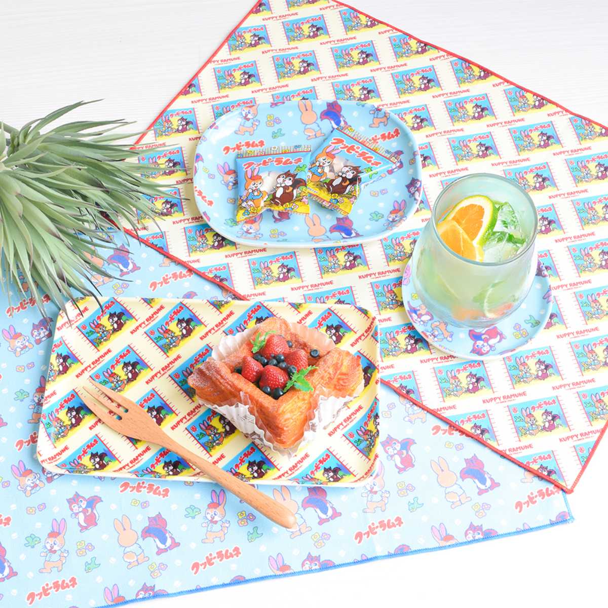 クッピーラムネ コースター ( ドリンク マット 日本製 アクセサリートレー トレイ 小物置き おしゃれ かわいい レトロ お菓子 丸 円形 ラウンド ) 【A】 A