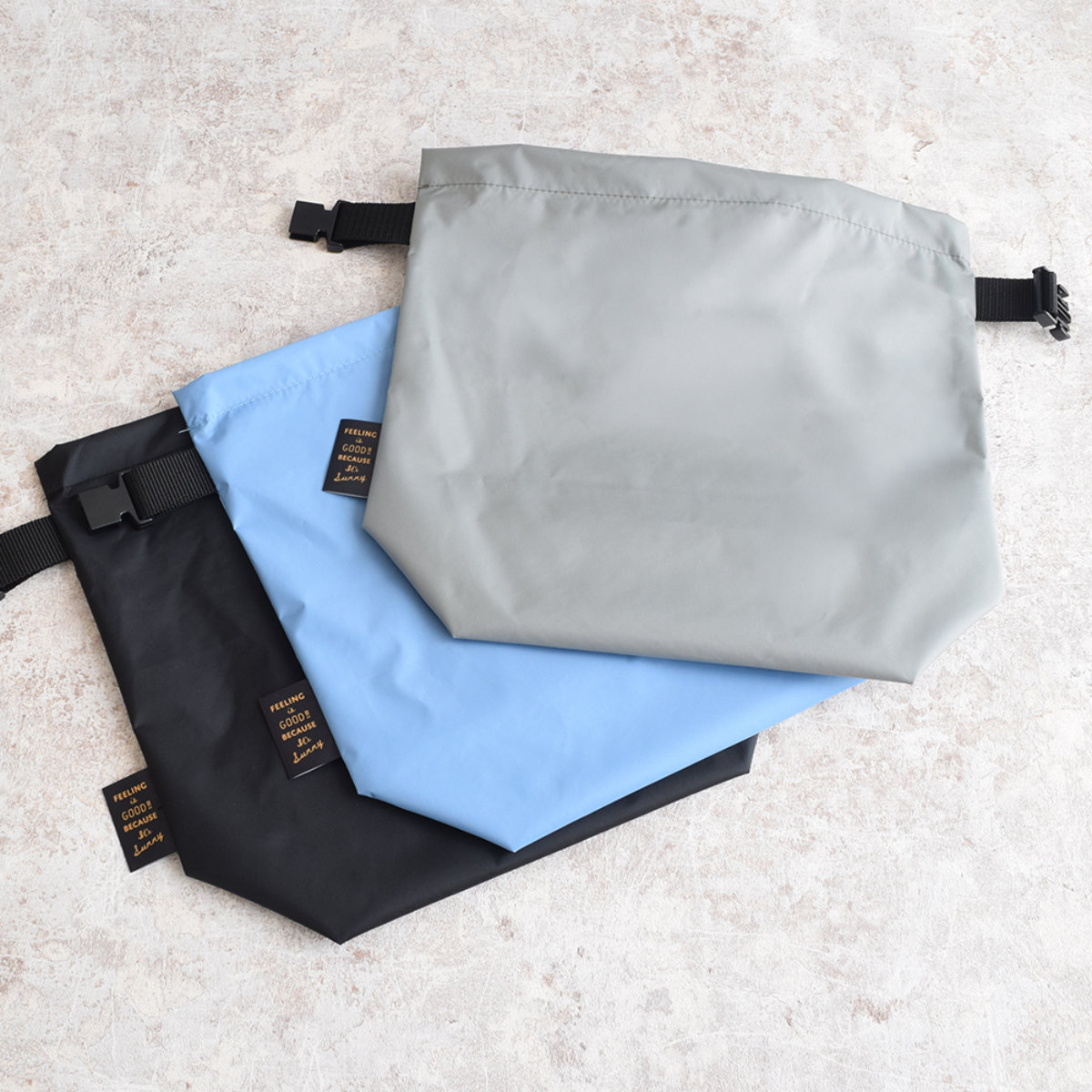 FIG ランチバッグ 撥水 ( 撥水ランチバッグ お弁当袋 弁当袋 サイズ調整 日本製 お弁当入れ バッグ おしゃれ お弁当 弁当 ランチグッズ ) 【グレー】 グレー