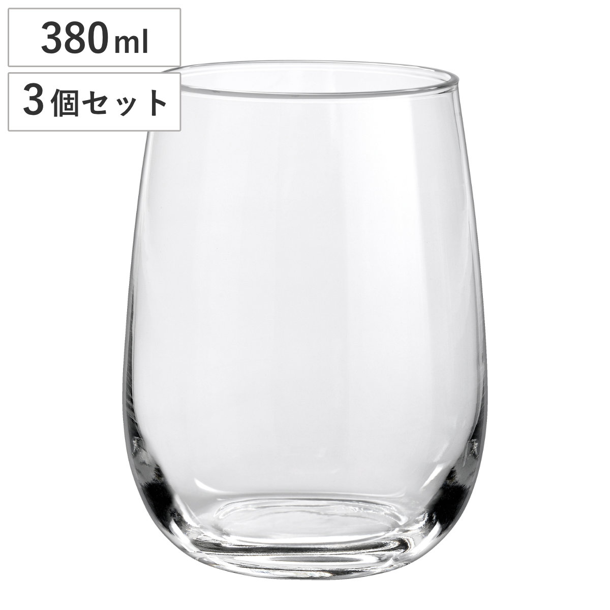 Borgonovo ボルゴノヴォ グラス デュカール 380cc （ 380ml ３個セット ガラス ワイングラス カップ コップ 食器 シンプル おしゃれ ）