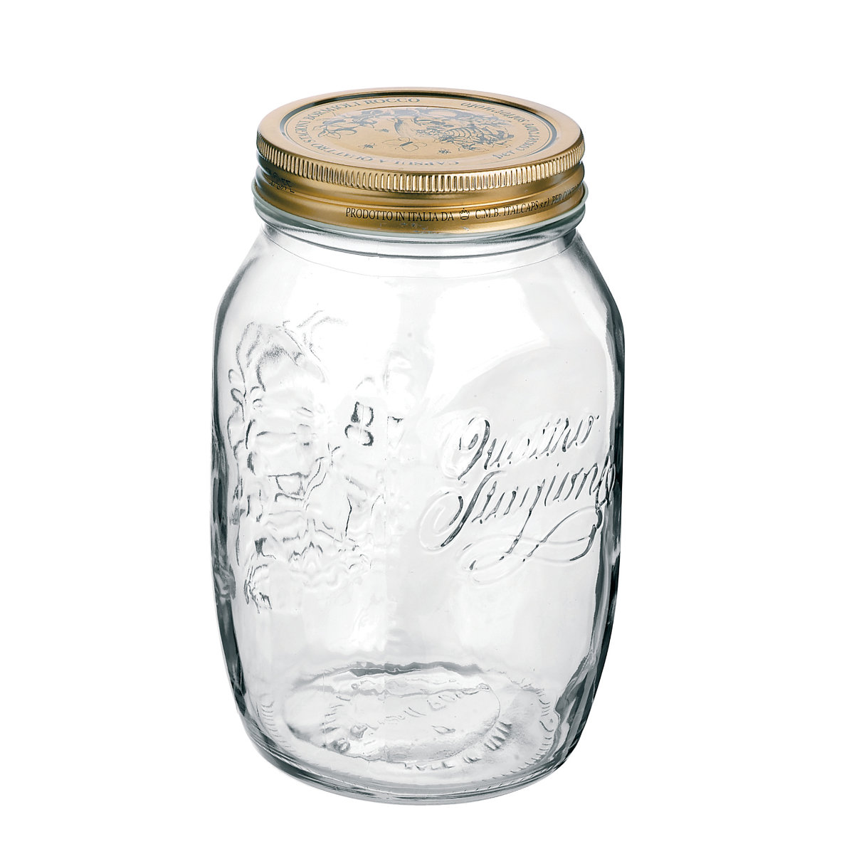 Bormioli Rocco ボルミオリ・ロッコ ガラス瓶 1L Q.S.JAR 1000cc ( ガラス 保存容器 ガラスジャー 蓋付き ガラス容器 おしゃれ 手作り 梅酒 果実酒 シロップ漬け 保存瓶 ふた付き 大きい かわいい )