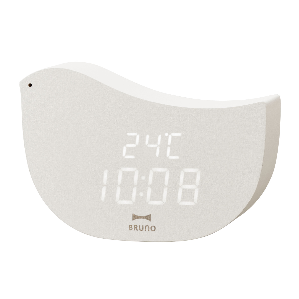 BRUNO 置き時計 モチーフクロック 温度計付き ( ブルーノ 時計 置時計 鳥 ねこ デジタル アラーム 目覚まし時計 かわいい インテリア 日付 温度表示 機能付き 電池式 USB接続可能 ) 【bird】 bird