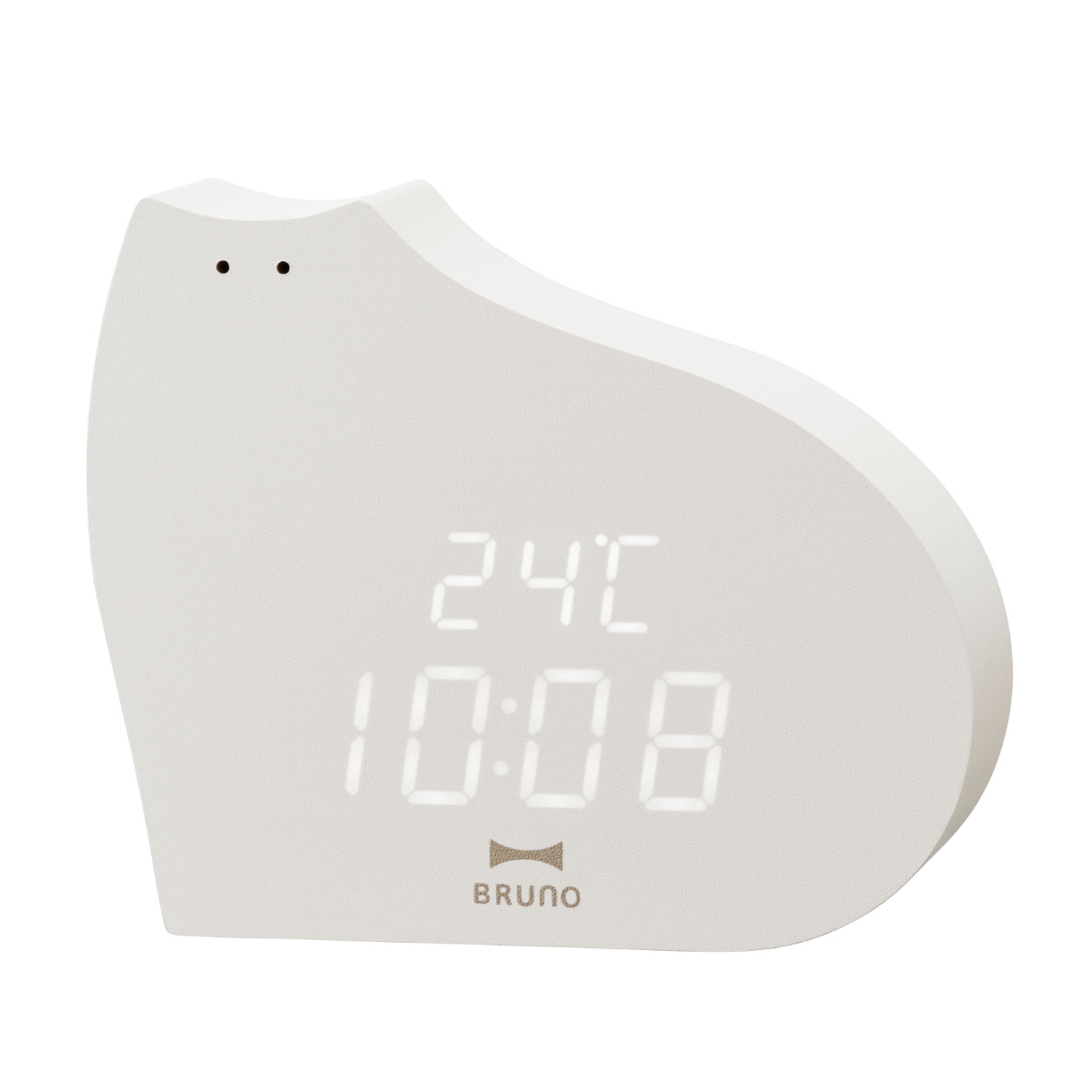 BRUNO 置き時計 モチーフクロック 温度計付き ( ブルーノ 時計 置時計 鳥 ねこ デジタル アラーム 目覚まし時計 かわいい インテリア 日付 温度表示 機能付き 電池式 USB接続可能 ) 【bird】 bird