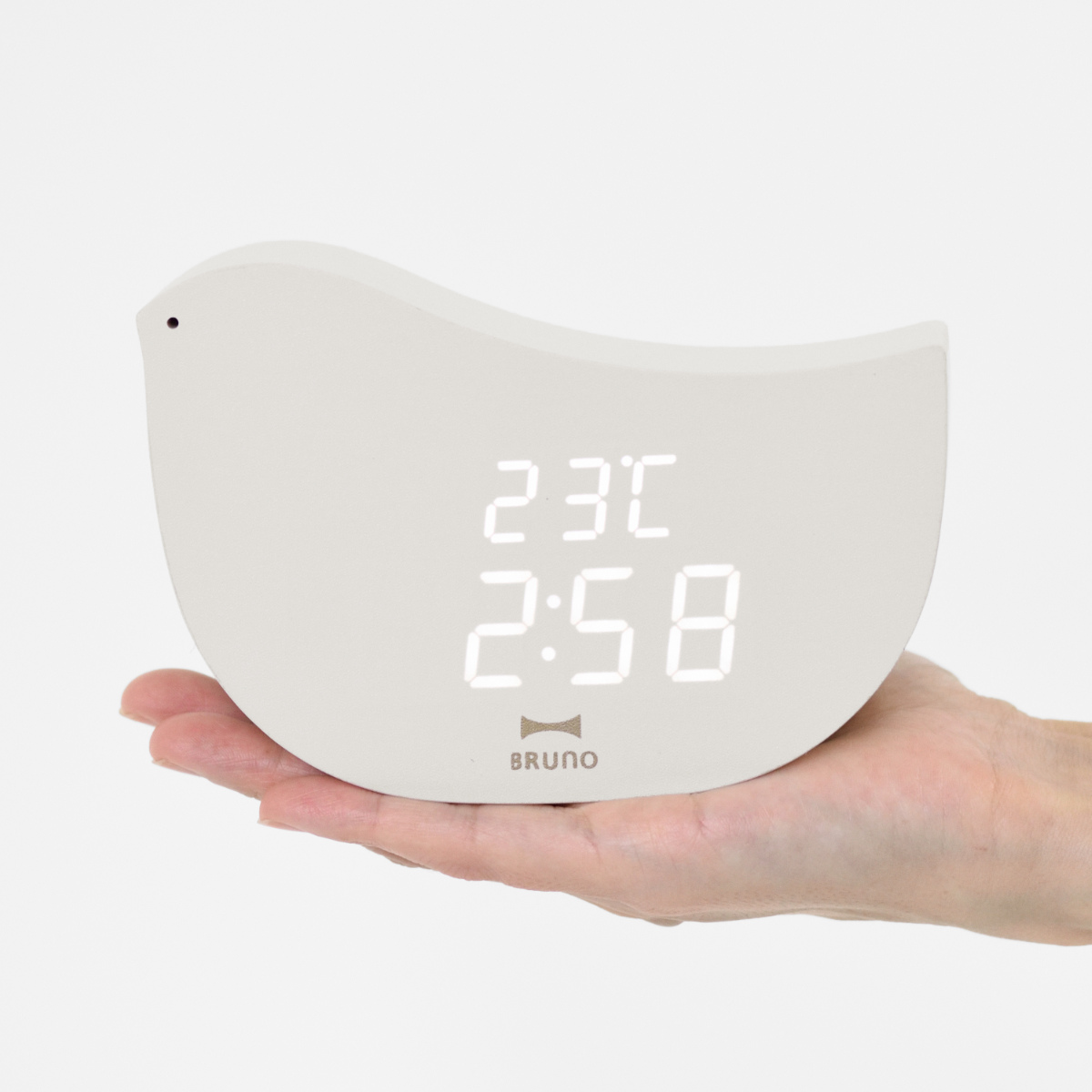 BRUNO 置き時計 モチーフクロック 温度計付き ( ブルーノ 時計 置時計 鳥 ねこ デジタル アラーム 目覚まし時計 かわいい インテリア 日付 温度表示 機能付き 電池式 USB接続可能 ) 【bird】 bird