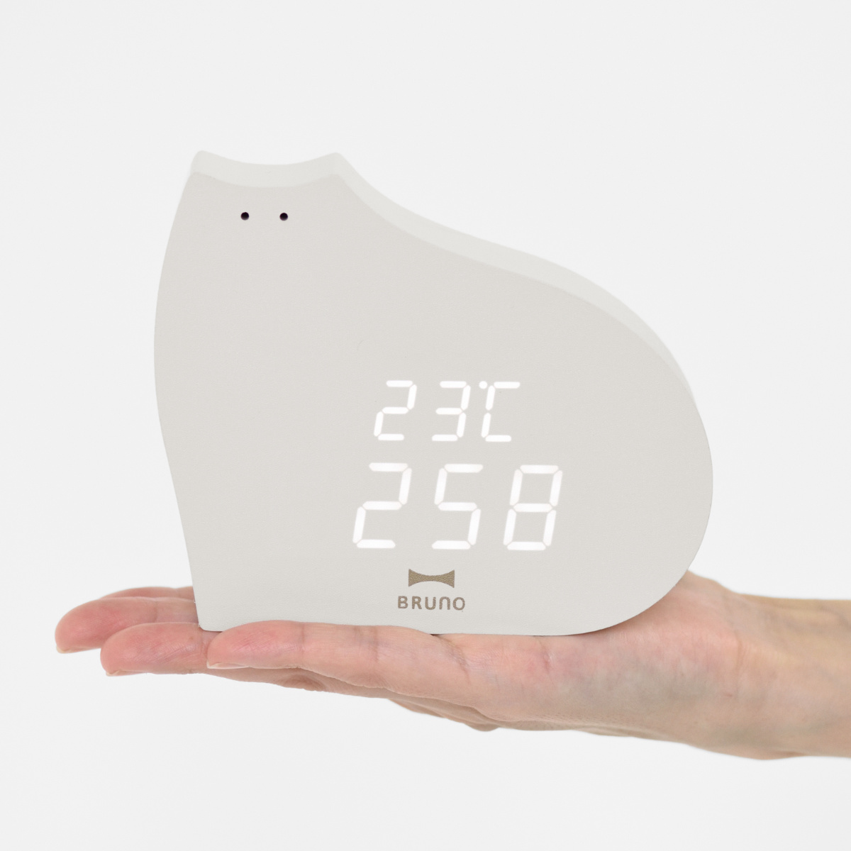 BRUNO 置き時計 モチーフクロック 温度計付き ( ブルーノ 時計 置時計 鳥 ねこ デジタル アラーム 目覚まし時計 かわいい インテリア 日付 温度表示 機能付き 電池式 USB接続可能 ) 【bird】 bird