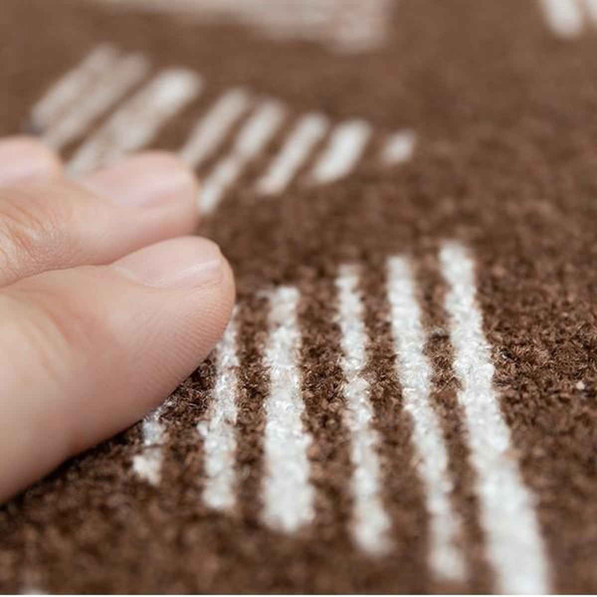 ジョイントマット 9枚組 30cm フチ付き ジョイントラグ ブラウン ( ラグ カーペット マット ジョイント フチ 敷くだけ キッチンマット リビング ソファ下 カット可能 クッション性 防音 キズ 床 フローリング カーペット調 )