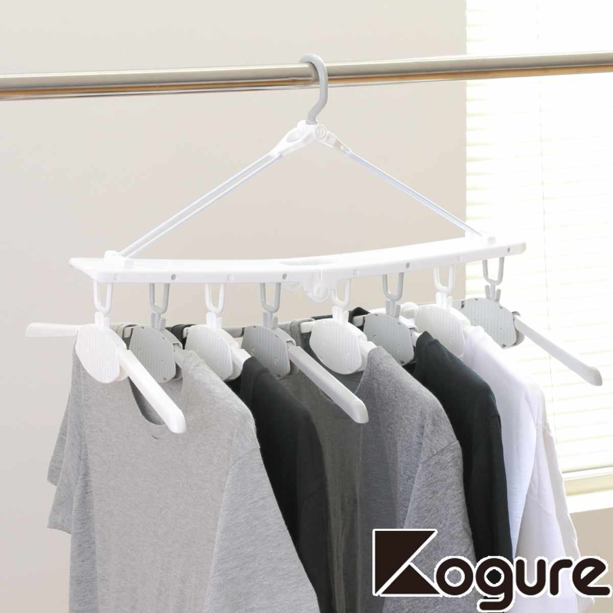 洗濯ハンガー 8連 THE HANGERS ワンタッチ8連ハンガー （ 連結ハンガー ワンタッチ 洗濯 折り畳み 折りたたみ 連結 折り畳みハンガー 物干しハンガー おしゃれ ）