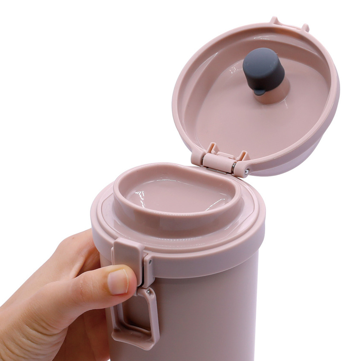 水筒 550ml holms ワンタッチタンブラー 550 ( ワンタッチ 直飲み 保温 保冷 食洗機対応 マグ ステンレスボトル 食洗機OK 直のみ ワンプッシュ マイボトル マグボトル ステンレス製 ダイレクトボトル ) 【ダークグレー】 ダークグレー