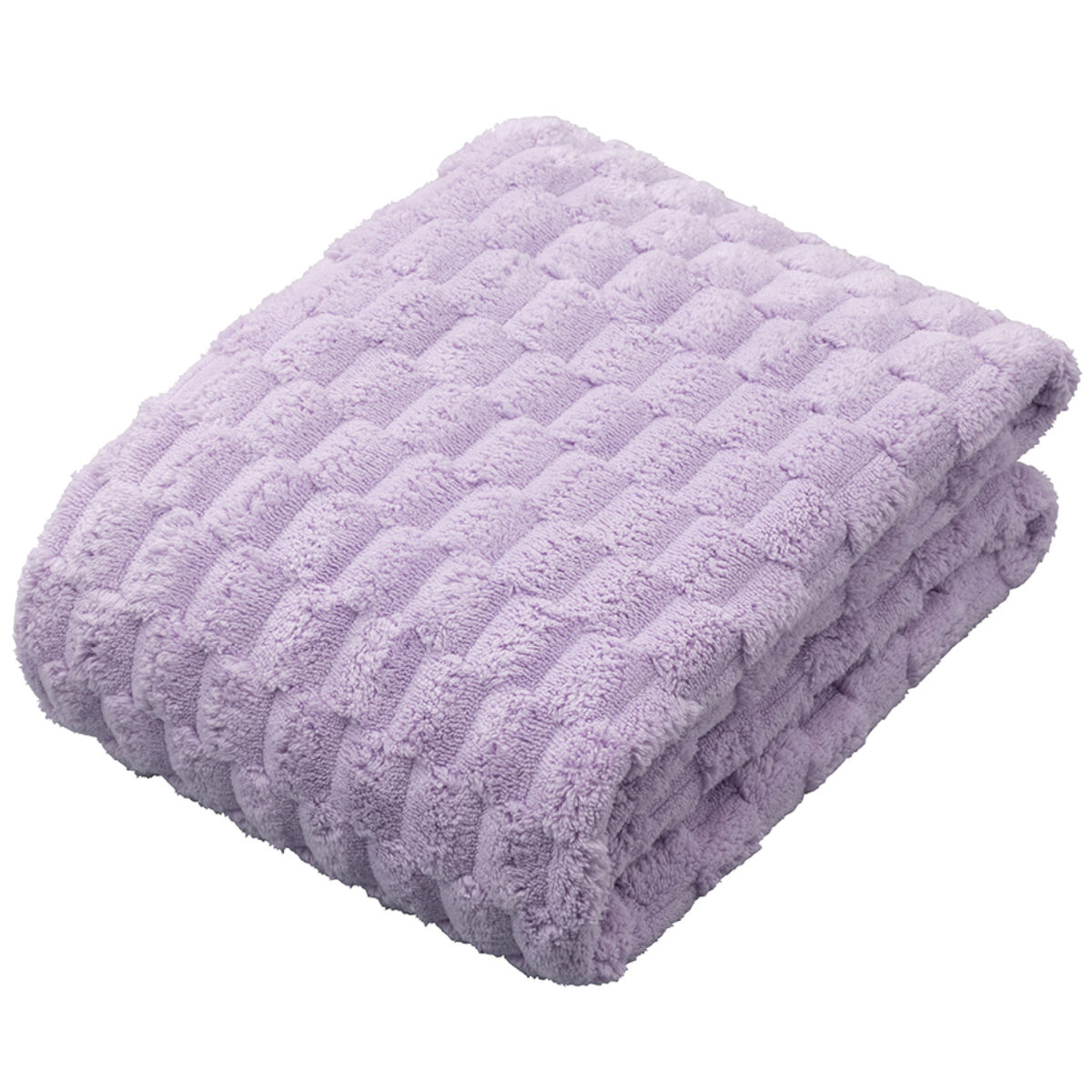 バスタオル カラリポコ ( タオル マイクロファイバー 湯上りタオル 吸水 速乾 やわらか 無地 デイリータオル 浴用タオル 60×120cm タオルケット ふんわり 日常使い 新生活 おしゃれ ギフト ) 【パープル】 パープル