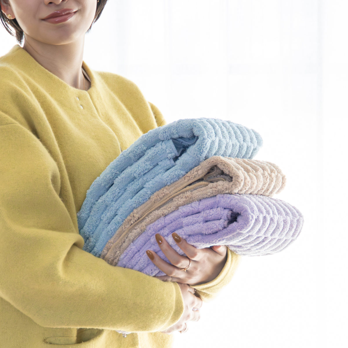 バスタオル カラリポコ ( タオル マイクロファイバー 湯上りタオル 吸水 速乾 やわらか 無地 デイリータオル 浴用タオル 60×120cm タオルケット ふんわり 日常使い 新生活 おしゃれ ギフト ) 【パープル】 パープル