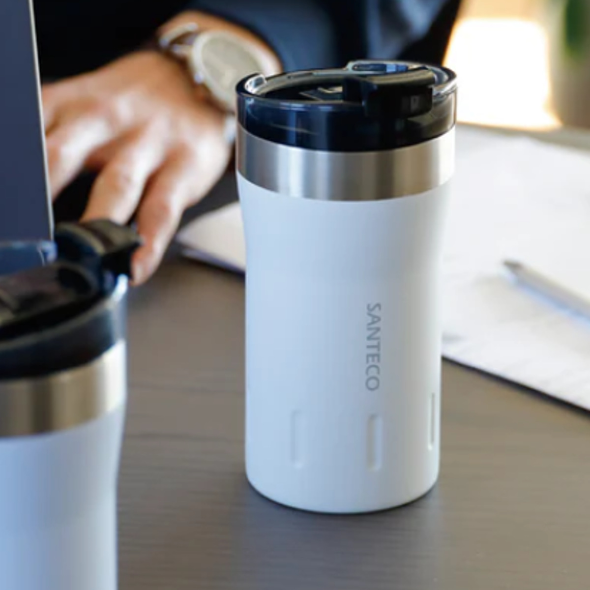 水筒 350ml KARIBA タンブラー 魔法瓶 ( 保温 保冷 コップ ステンレスタンブラー 保温タンブラー マグカップ 保冷タンブラー マグ カップ 保温保冷 シンプル おしゃれ 白 ) 【ホワイト】 ホワイト