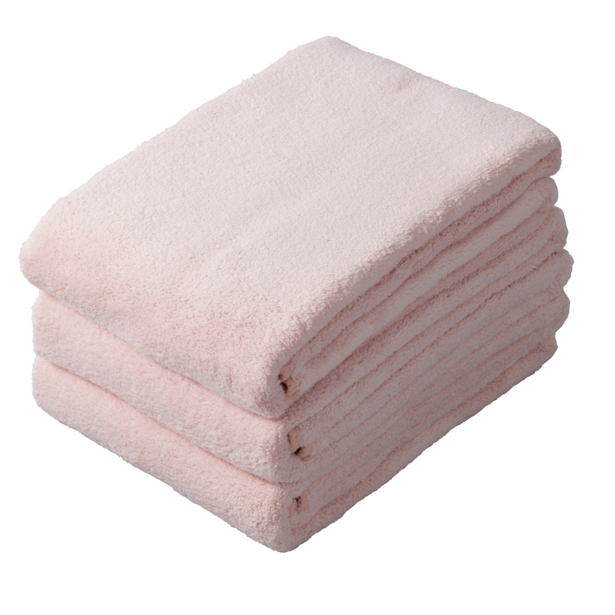 フェイスタオル カラリコス 3枚組 ( タオル 3枚セット まとめ買い 吸水 速乾 やわらか 無地 デイリータオル ループ付き タオルセット フェイス 30×80cm ふんわり 日常使い 新生活 シンプル ギフト ) 【ピンク】 ピンク