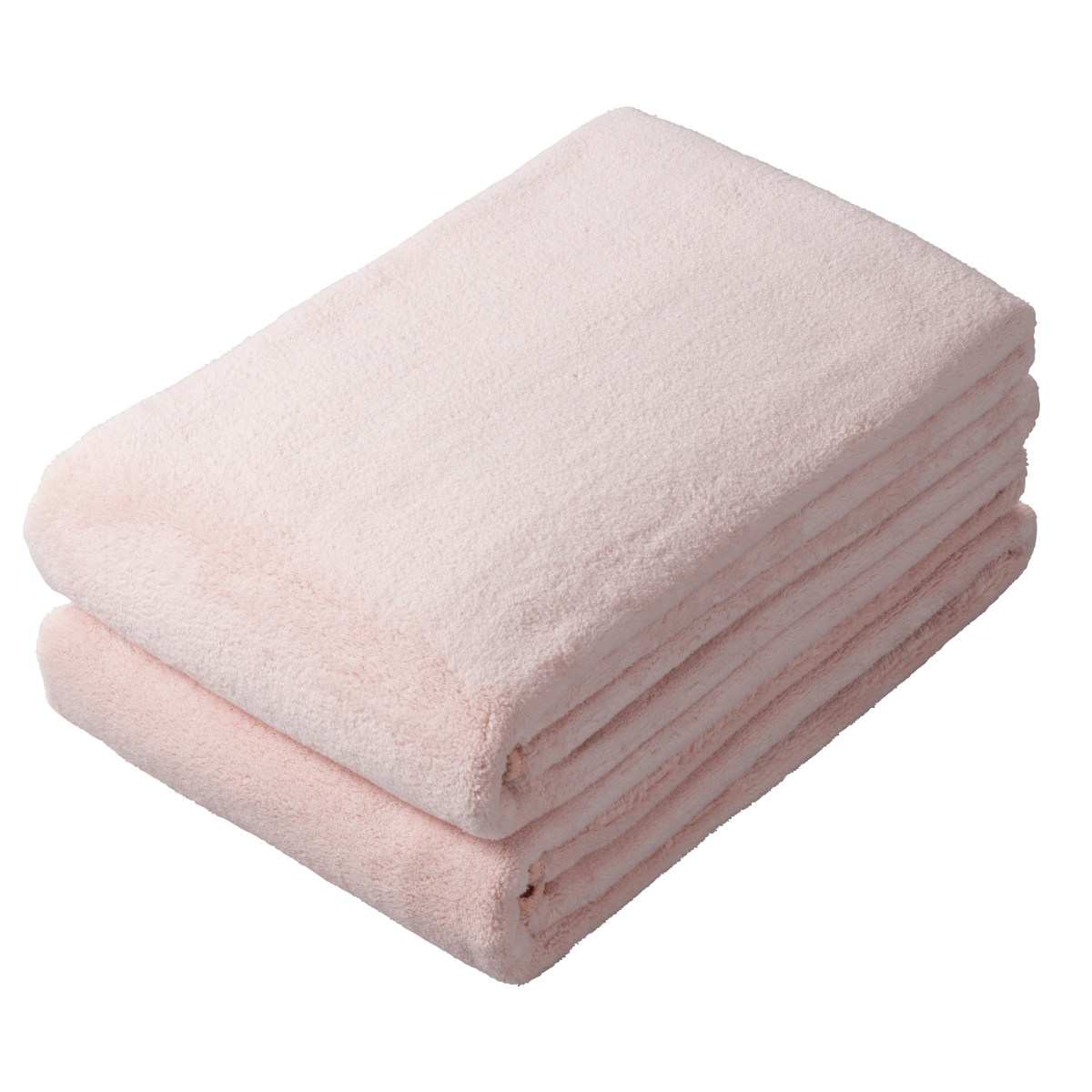 バスタオル カラリコス 2枚組 ( タオル 2枚セット まとめ買い 吸水 速乾 やわらか 無地 デイリータオル ループ付き タオルセット 60×120cm タオルケット ふんわり 日常使い 新生活 シンプル ギフト ) 【ピンク】 ピンク