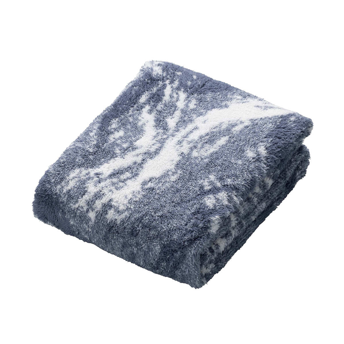 フェイスタオル カラリマーブル ( タオル マイクロファイバー 手拭きタオル 汗拭きタオル 吸水 速乾 やわらか マーブル柄 ジャガード織 デイリータオル フェイス 洗顔 30×80cm ふんわり 日常使い 新生活 おしゃれ ギフト ) 【ネイビー】 ネイビー