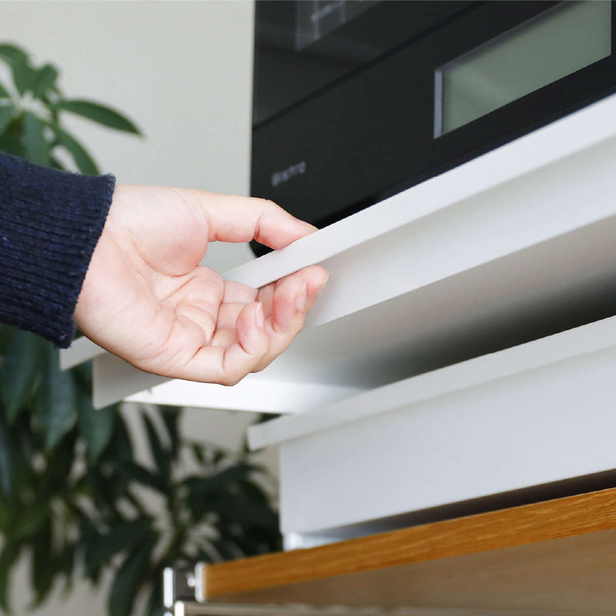 レンジラック 幅50cm Comtool キッチン家電ラック スライドテーブル 引き出し付き ( 家電下スライドテーブル 家電下引出し レンジ下 トレー カントゥール キッチンラック レンジトレー スライド おしゃれ 台 引き出し )