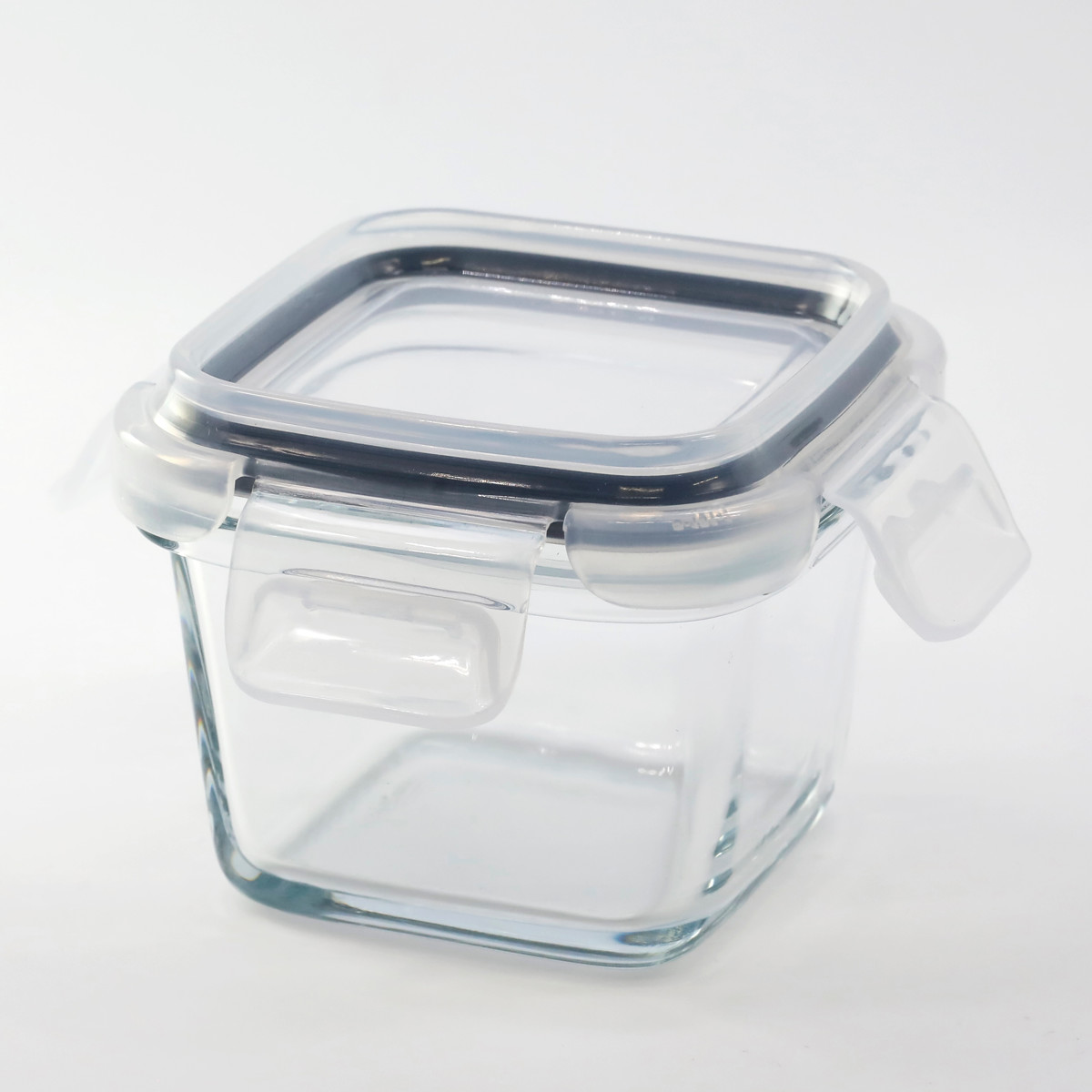 保存容器 耐熱ガラス ミニ保存容器3個組 atomico ラウンド スクエア ( アトミコ ガラス 密閉 電子レンジ対応 食洗機対応 オーブン対応 4点ロック 丸型 角型 ミニ 耐熱容器 保存 容器 ガラス容器 食品保存 積み重ね 150ml 180ml ) 【スクエア】 スクエア