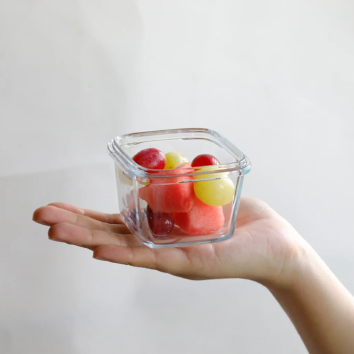 保存容器 耐熱ガラス ミニ保存容器3個組 atomico ラウンド スクエア ( アトミコ ガラス 密閉 電子レンジ対応 食洗機対応 オーブン対応 4点ロック 丸型 角型 ミニ 耐熱容器 保存 容器 ガラス容器 食品保存 積み重ね 150ml 180ml ) 【スクエア】 スクエア