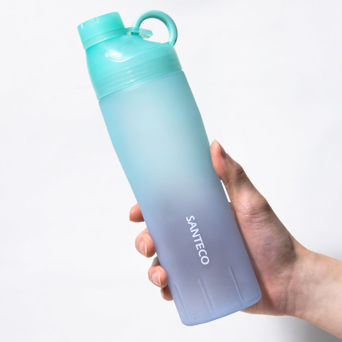 水筒 740ml OURALウォーターボトル740 スリム ( 常温 直飲み マイボトル ウォーターボトル 軽量 軽い 半透明 シンプル 持ち運び 持ち手付き スリムボトル ハンドル付き ) 【イエロー×グリーン】 イエロー×グリーン