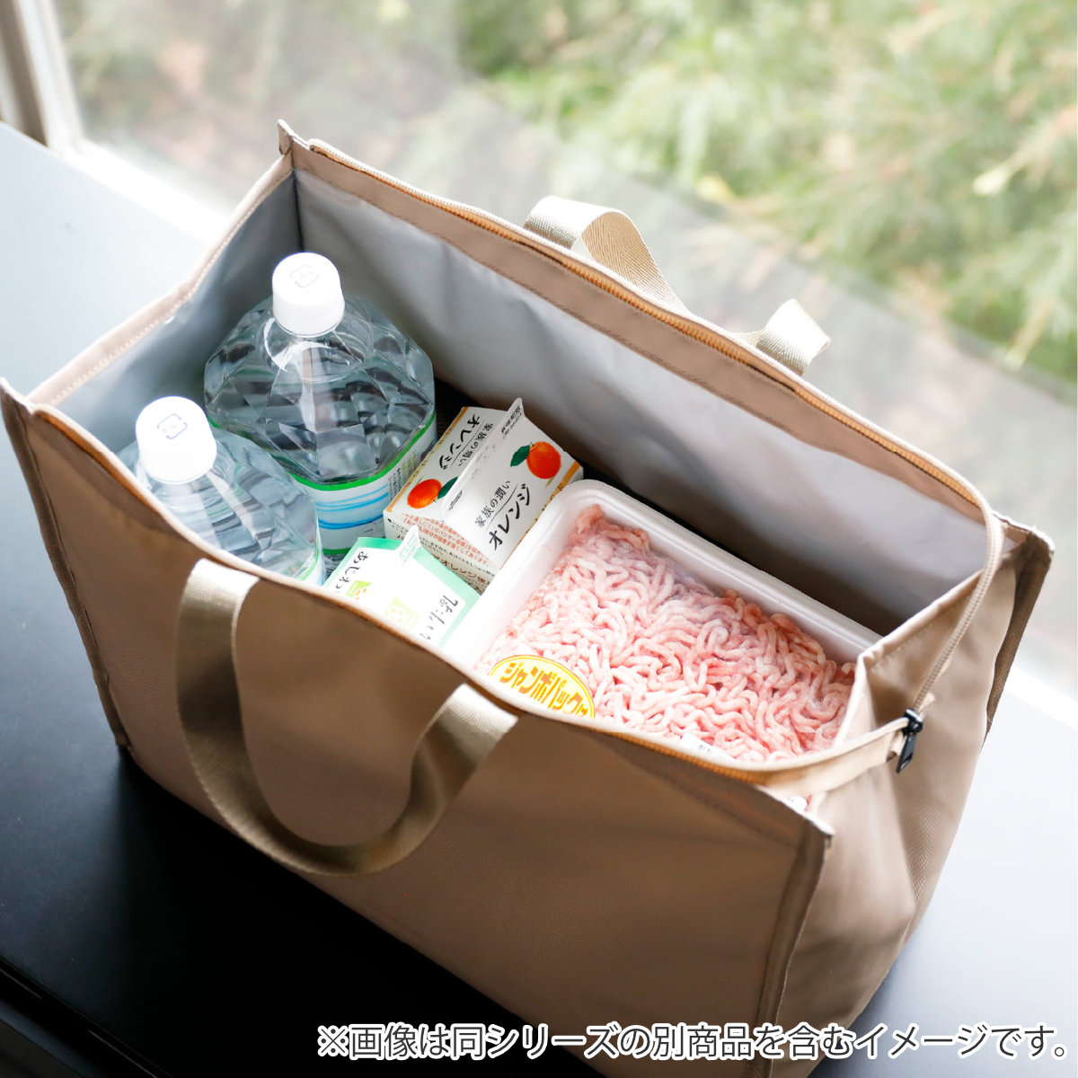 保冷バッグ 保冷スクエアバック maneuver M ( 保冷 折りたたみ マチ付き 買い物かご バッグ かばん 鞄 サブバッグ 買い物バッグ クーラートートバッグ クーラーバッグ 無地 ) 【ブラック】 ブラック