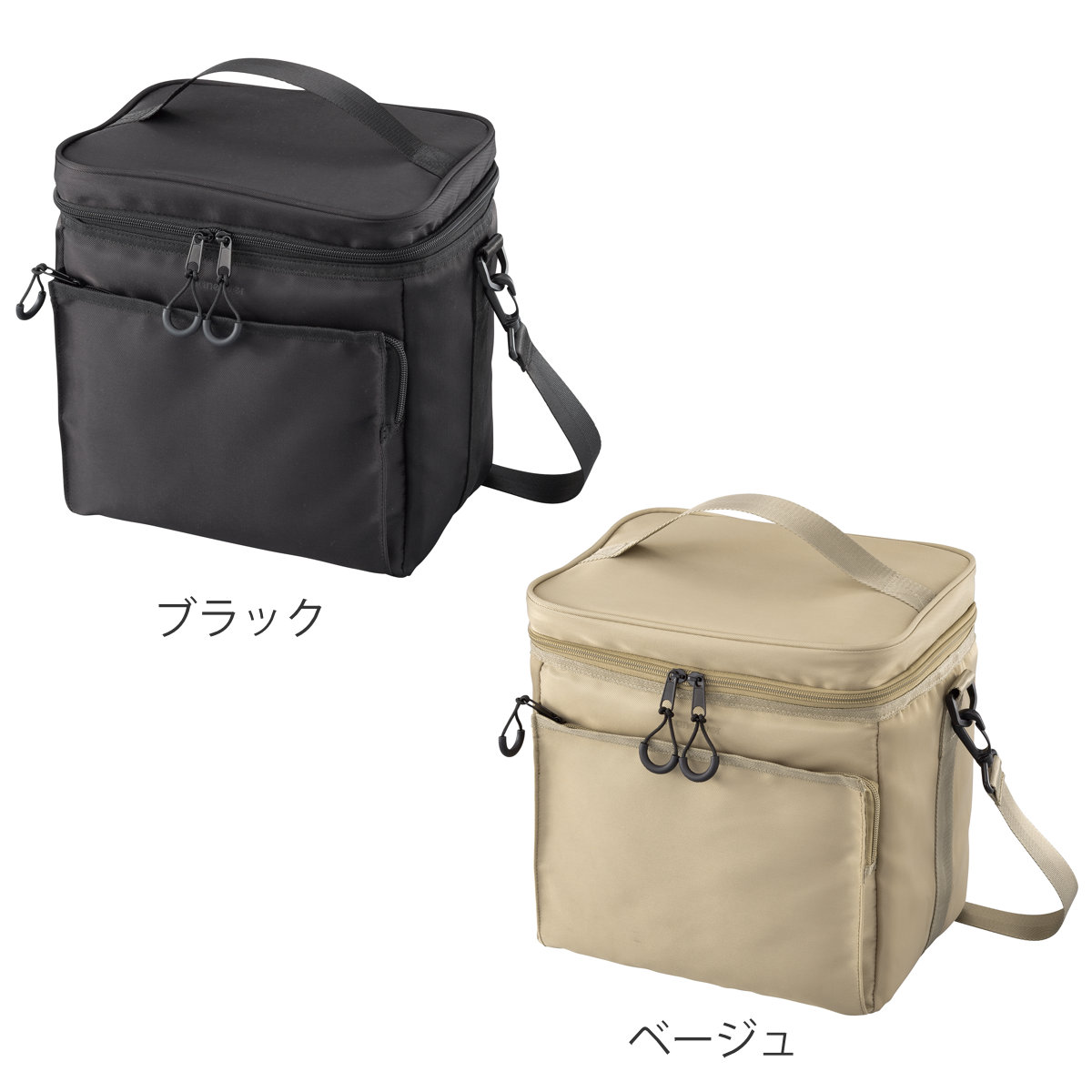 クーラーボックス 保冷ボックスバッグ maneuver クーラーバッグ ( ソフトクーラー ショルダーベルト付き バッグ ソフトタイプ コンパクト 保冷ランチバッグ ポケット付き ボックス ショルダーバッグ バック ) 【ベージュ】 ベージュ