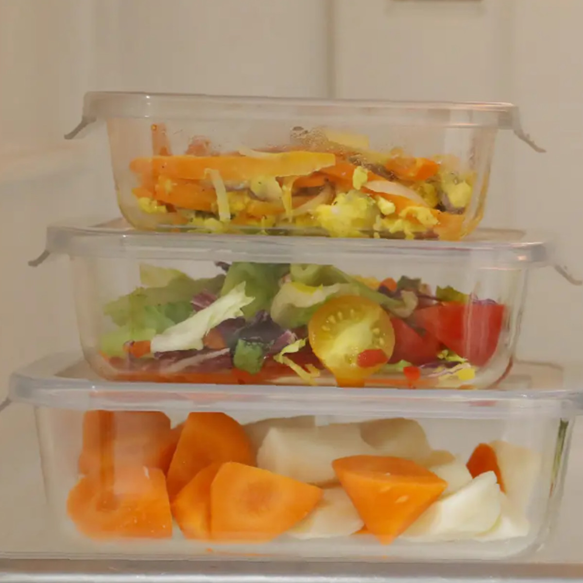 保存容器 耐熱ガラス ワンタッチ保存容器 Sサイズ 2個組 ( ガラス 密閉 食洗機対応 電子レンジ対応 オーブン対応 冷蔵 冷凍 透明 ストッカー 容器 食品保存 作り置き お弁当 鮮度保持 中身がわかる スタッキング 400ml )