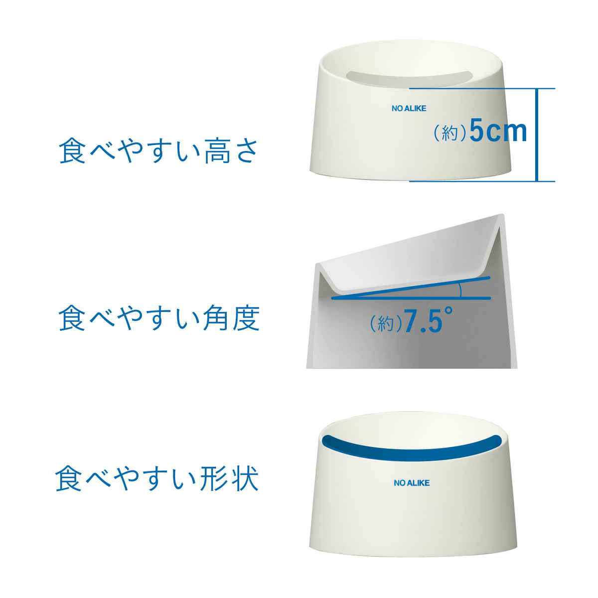 フードボウル 食べやすい 撥水 ペット食器 ( ペットボウル 広口 犬用 猫用 ペット用 餌皿 エサ皿 ペットフードボウル ペット用食器 えさ入れ 滑りにくい ペット用品 傾斜 角度 ) 【ブラック】 ブラック