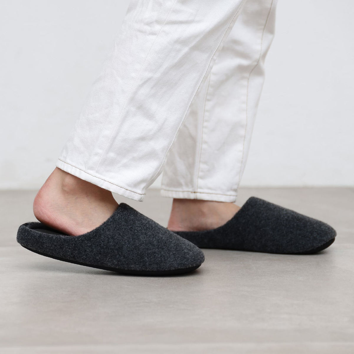 ルームシューズ tutum ROOP ハズミーナ ルームスリッパ L ( スリッパ 洗える 室内 オールシーズン ベーシック 高密度 高反発 極厚 シンプル ユニセックス トイレ インテリア雑貨 自宅 室内用 レディース大きめ メンズ おしゃれ ) 【ホワイト】 ホワイト