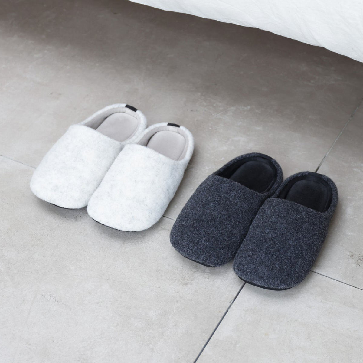 ルームシューズ tutum ROOP ハズミーナ ルームスリッパ M ( スリッパ 洗える 室内 オールシーズン ベーシック 高密度 高反発 極厚 シンプル レディース トイレ インテリア雑貨 自宅 室内用 おしゃれ ) 【グレー】 グレー