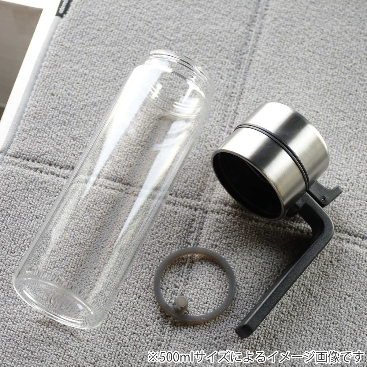 オイルボトル 300ml atomico 耐熱ガラス製 密閉オイルボトル ( 調味料ボトル 詰め替えボトル 詰替えボトル オイル差し アトミコ ステンレス M Mサイズ 300ミリリットル オイルポット 液だれしにくい ハンドル ビネガーボトル )