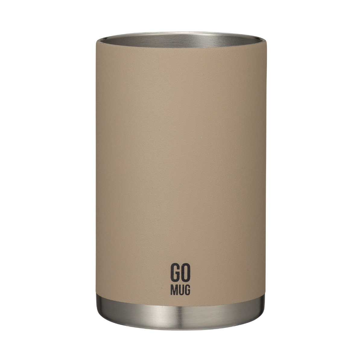 タンブラー 350ml CAN GOMUG 350 ( 保温 保冷 ステンレス 缶ホルダー コップ 持ち運び おしゃれ シンプル 2WAY 取っ手なし ) 【ライトグレー】 ライトグレー