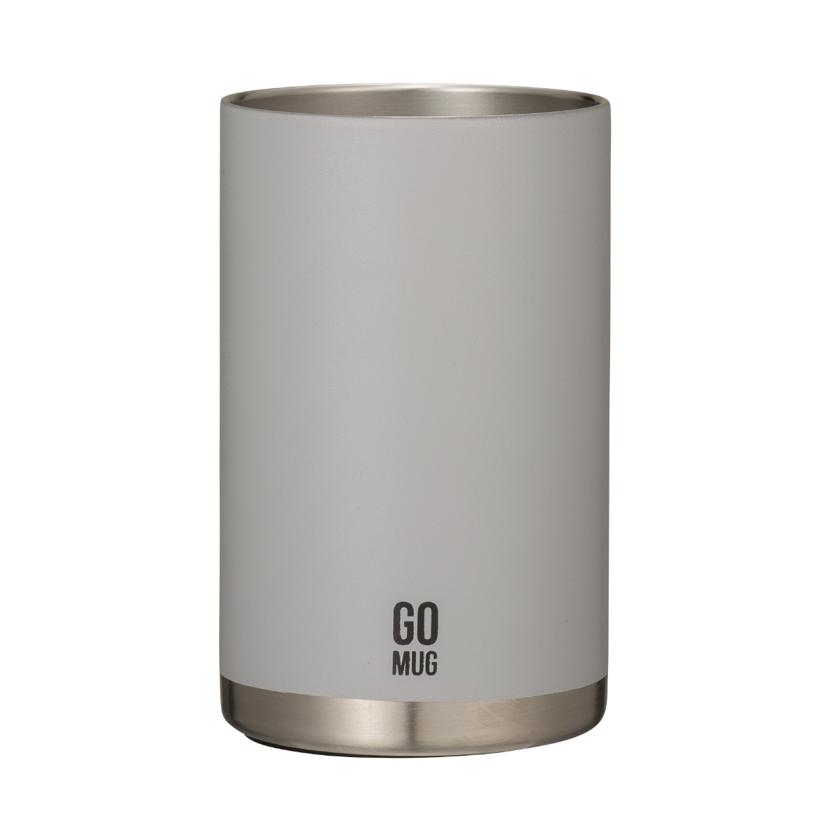 タンブラー 350ml CAN GOMUG 350 ( 保温 保冷 ステンレス 缶ホルダー コップ 持ち運び おしゃれ シンプル 2WAY 取っ手なし ) 【ライトグレー】 ライトグレー