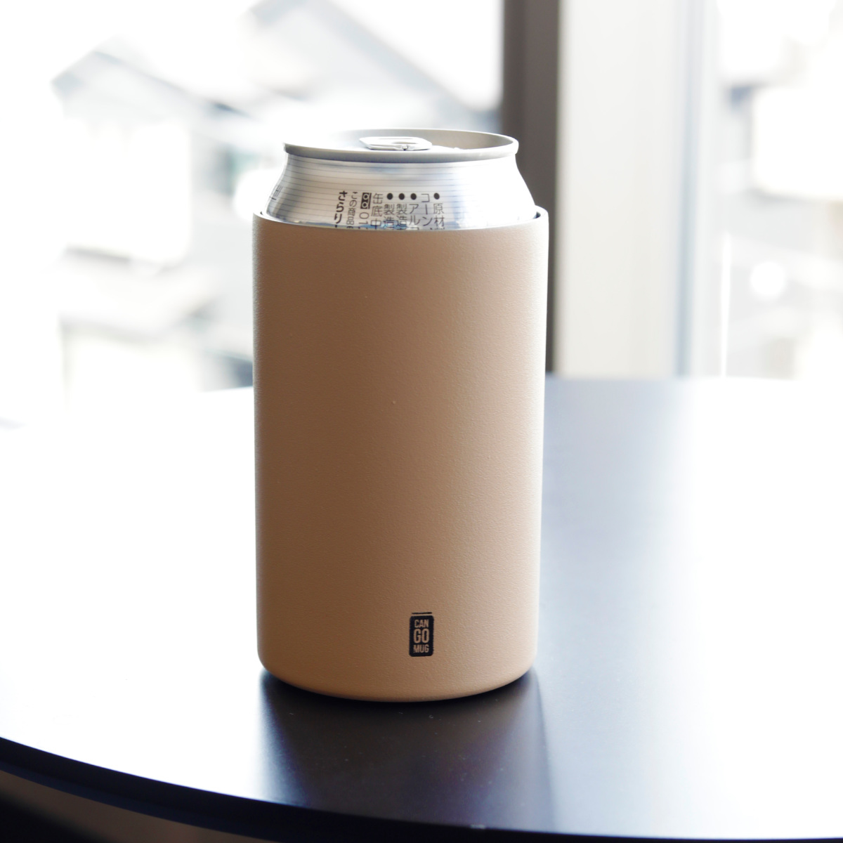 タンブラー 350ml CAN GOMUG 350 ( 保温 保冷 ステンレス 缶ホルダー コップ 持ち運び おしゃれ シンプル 2WAY 取っ手なし ) 【ライトグレー】 ライトグレー