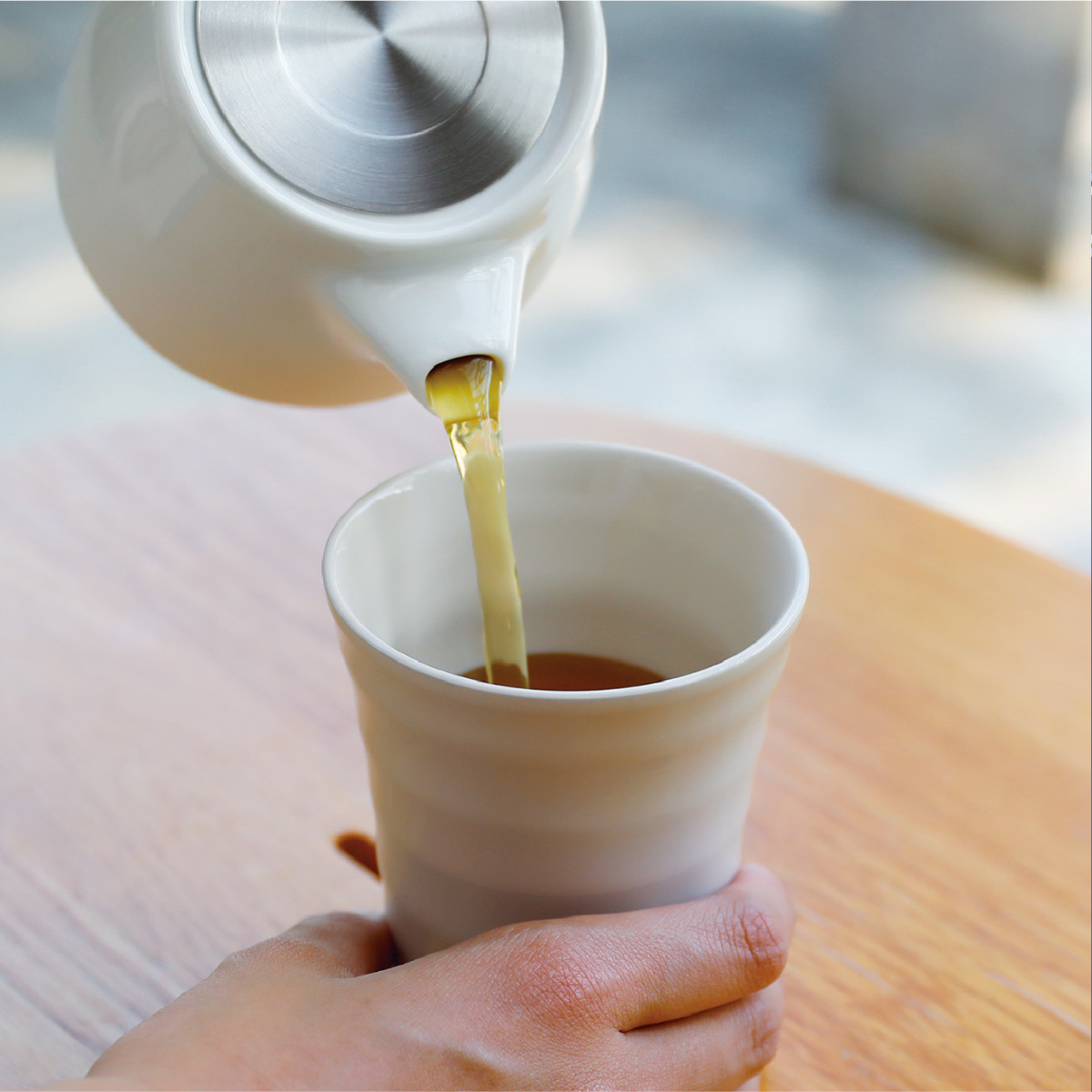 タンブラー 300ml 陶器のような保温ステンレスタンブラー300 ゆらぎ ( 保温 保冷 ステンレス コップ 真空二重構造 おしゃれ シンプル セラミック 陶器風 ) 【グレー】 グレー