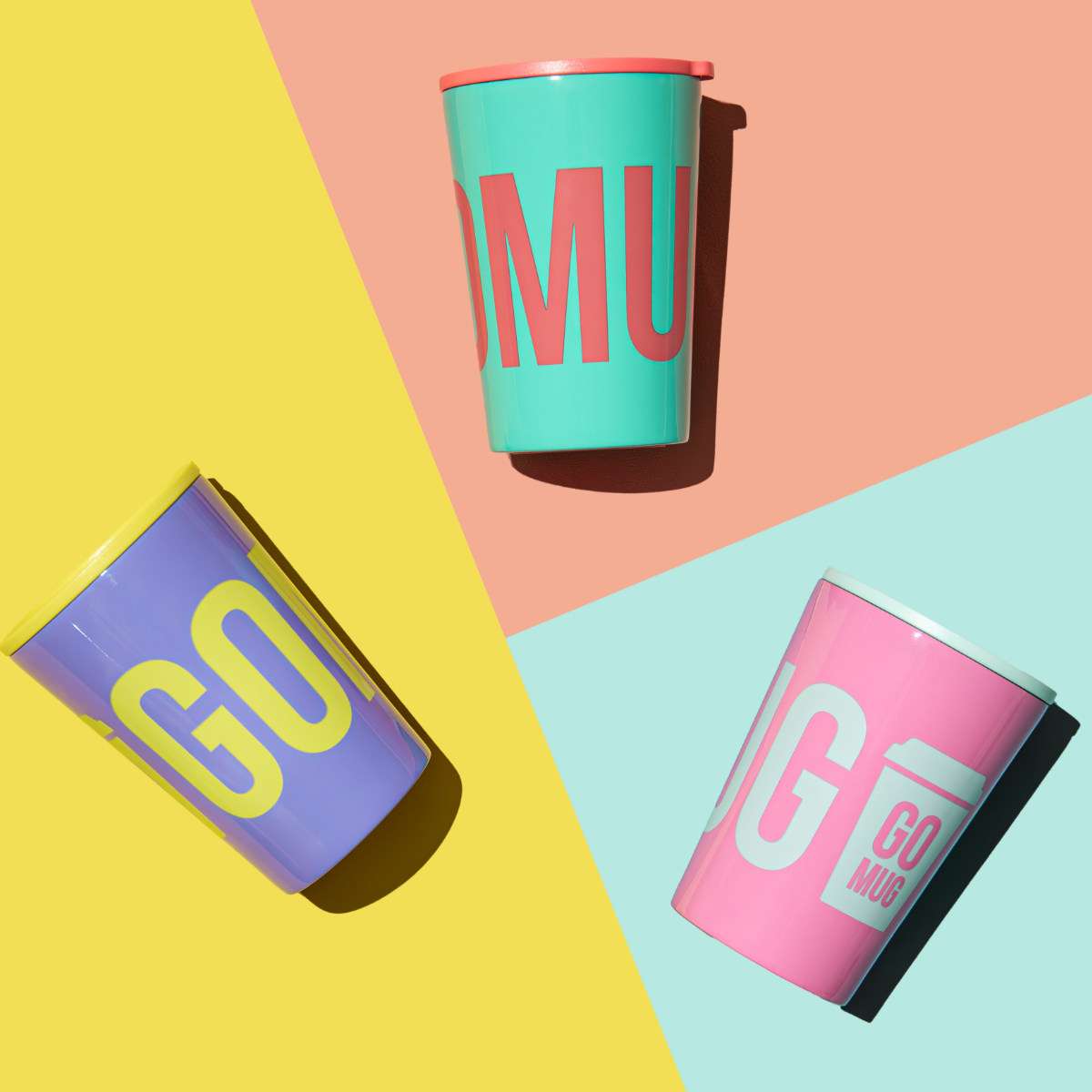 タンブラー 460ml GOMUG NEON ICE ( 保温 保冷 ステンレス コップ 蓋付き ストロー対応 コンビニ コーヒー カップ カバー おしゃれ かわいい カラフル ロゴ ) 【パープル】 パープル